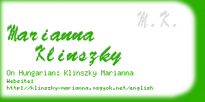 marianna klinszky business card